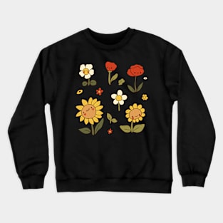 Cute spring flowers pattern Crewneck Sweatshirt